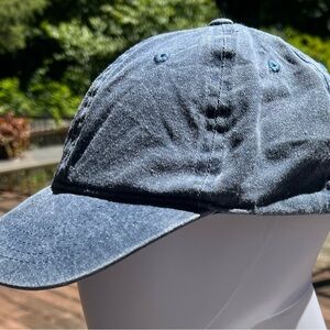 Denim Blue 6-Panel Hat with Curved Brim